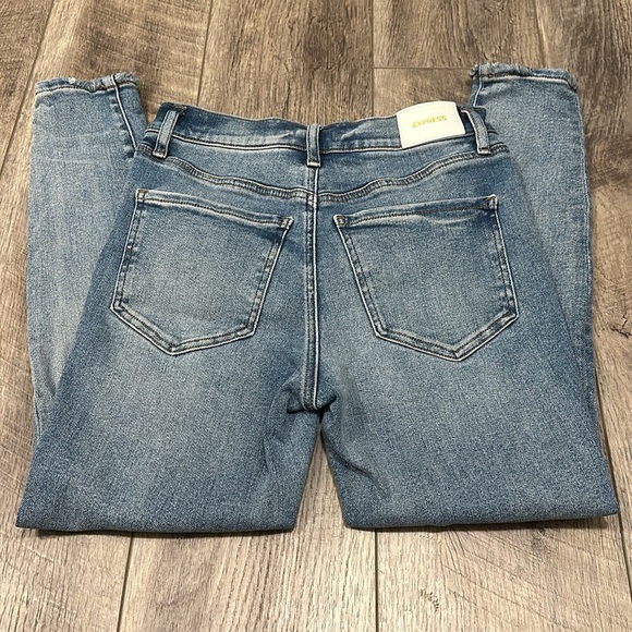 Women’s Distressed Express Jeans White Label Skinny High Rise Size 4 Short - Picture 5 of 7